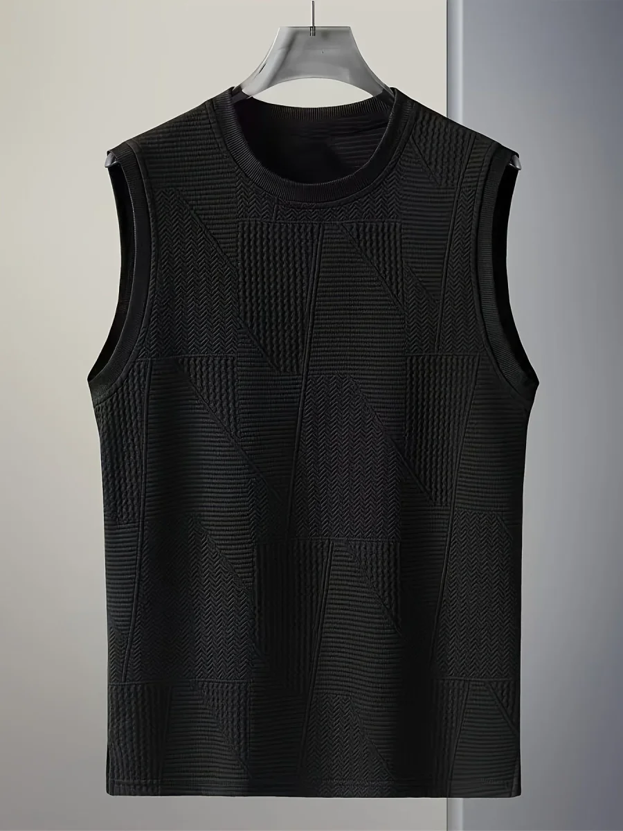 Herren ärmelloses Casual-Top mit Strukturmuster – Perfekt für Sommer und Freizeit – Image 2