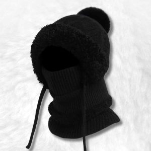 Cagoule Bonnet Femme noir
