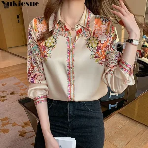 chemise satin imprimé