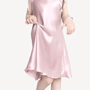 Robe en soie pour fille à fines bretelles