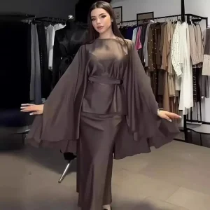 robe satin papillon